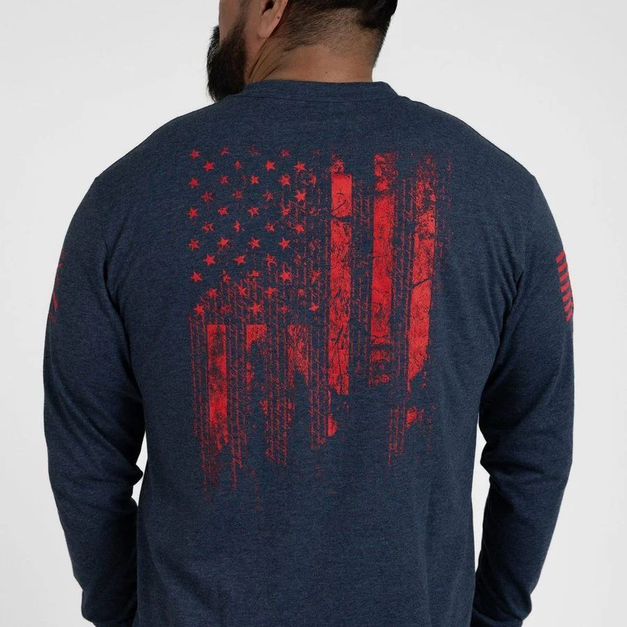 1776 Flag Long Sleeve - Navy - Image 6