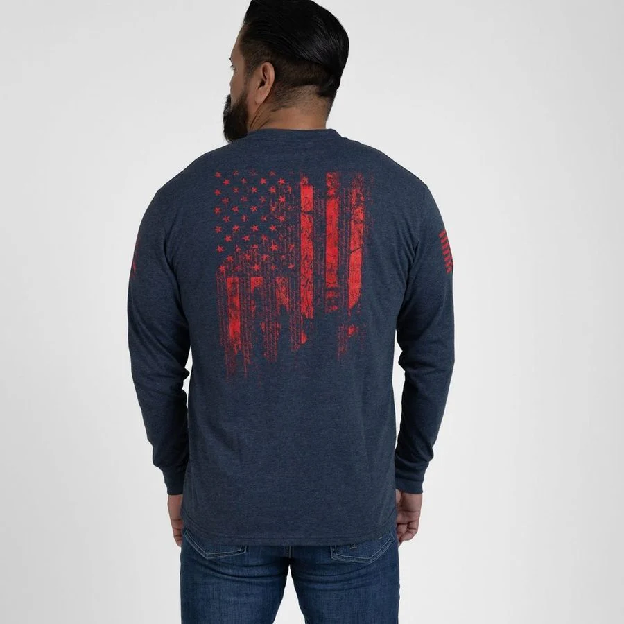 1776 Flag Long Sleeve - Navy - Image 8