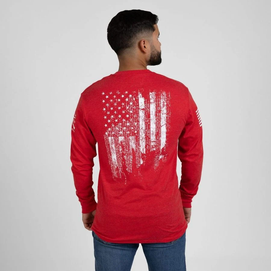 1776 Flag Long Sleeve - Red - Image 10