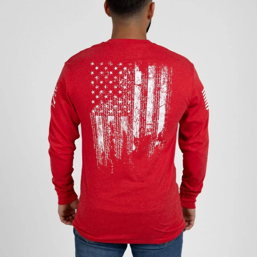 1776 Flag Long Sleeve - Red - Image 6