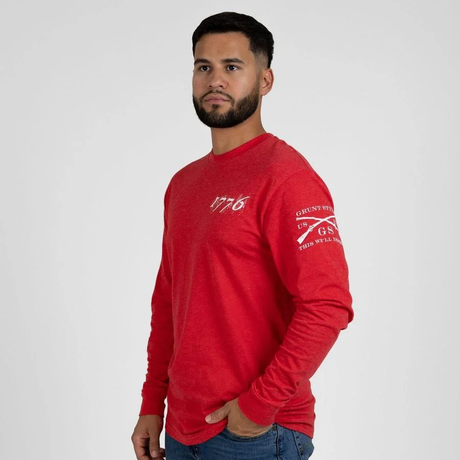 1776 Flag Long Sleeve - Red - Image 7