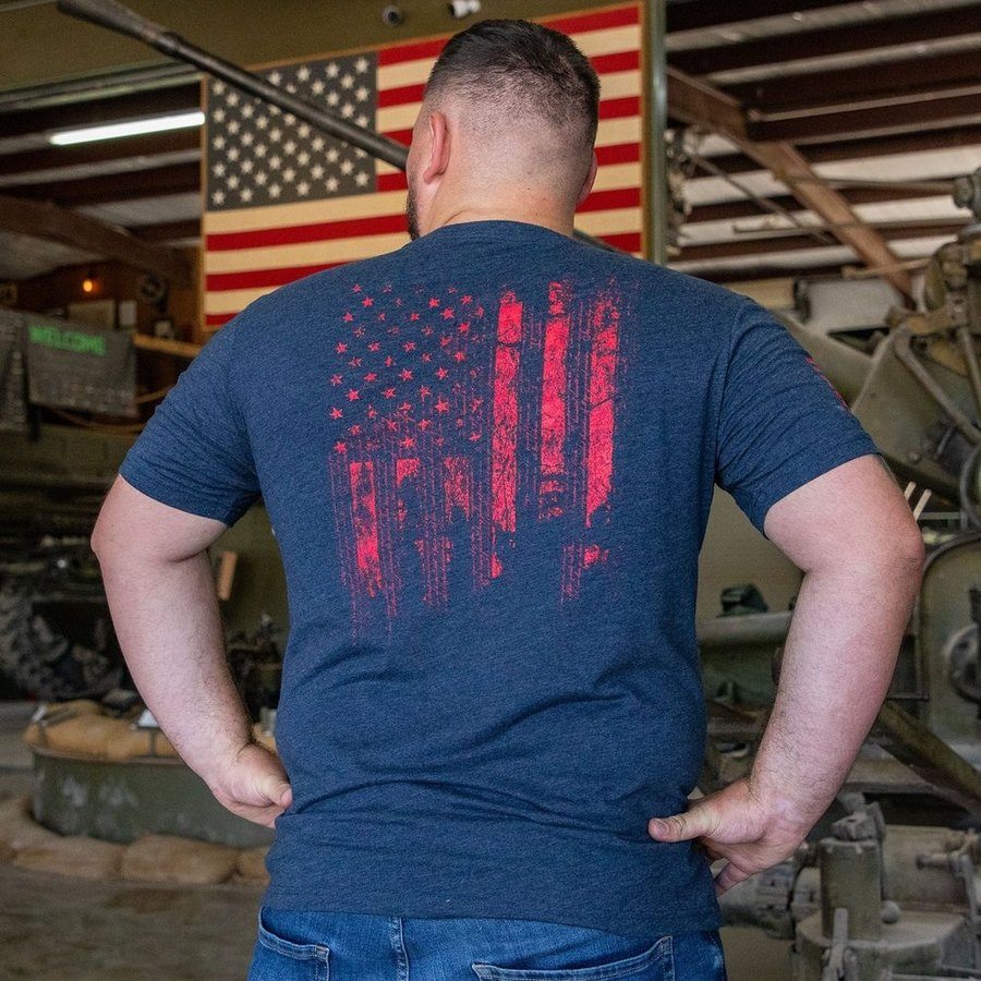 1776 Flag T-Shirt - Midnight Navy - Image 5