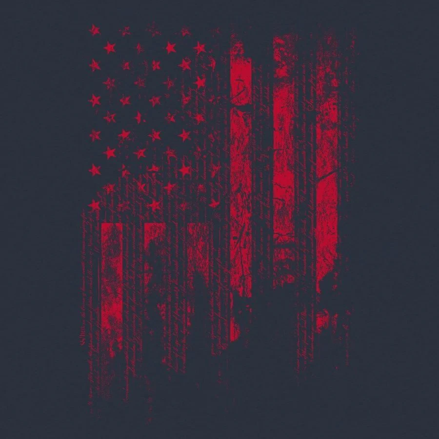 1776 Flag T-Shirt - Midnight Navy - Image 6