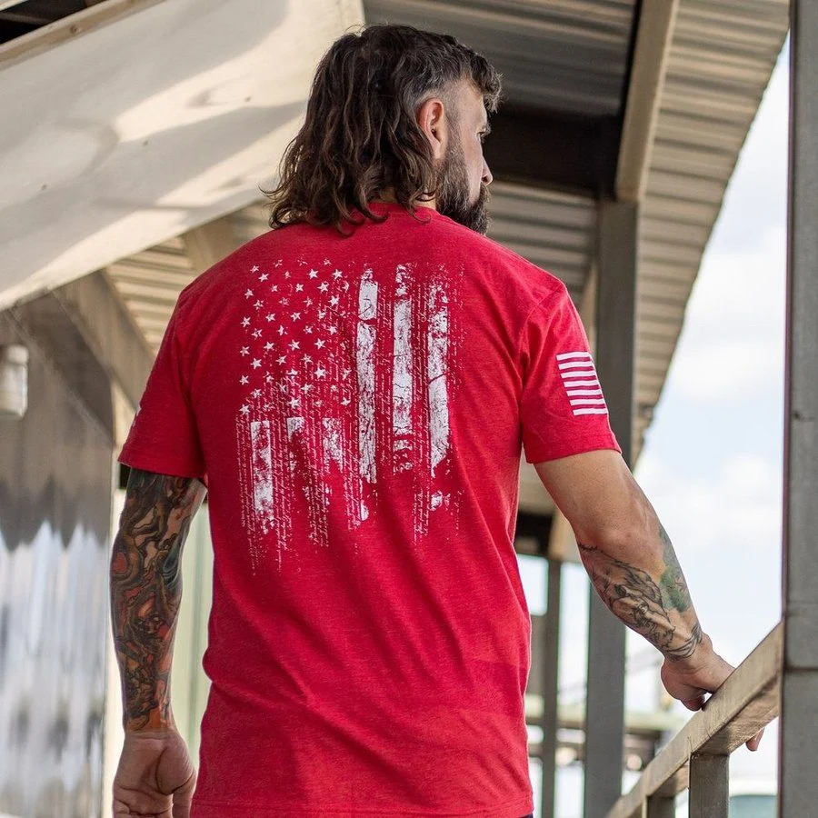 1776 Flag T-Shirt - Red - Image 3