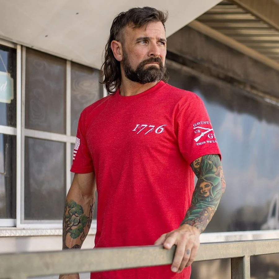 1776 Flag T-Shirt - Red - Image 4