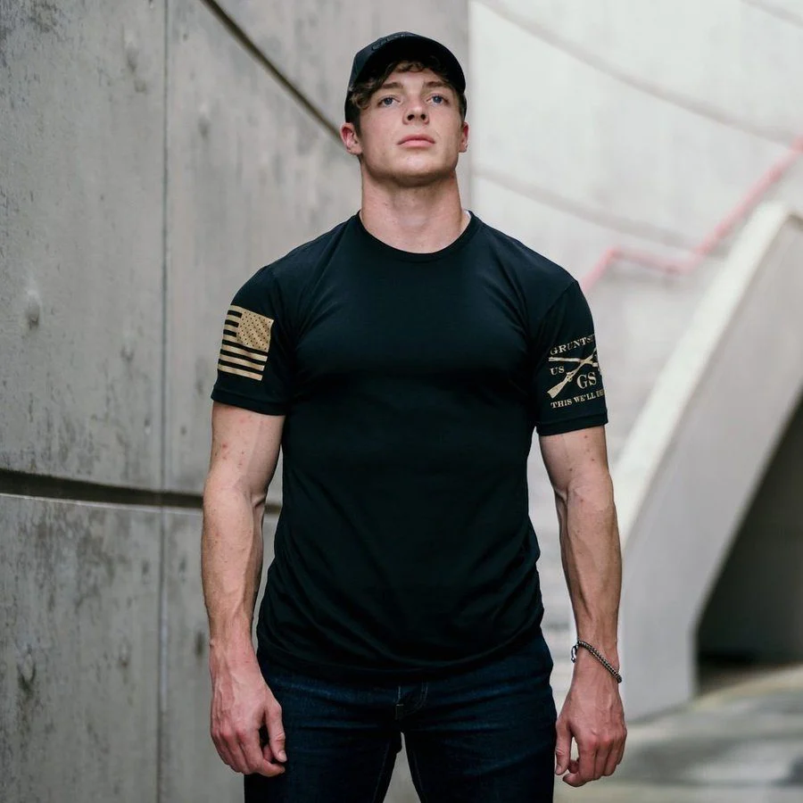 Basic T-Shirts - Black - 5 Pack - Image 4