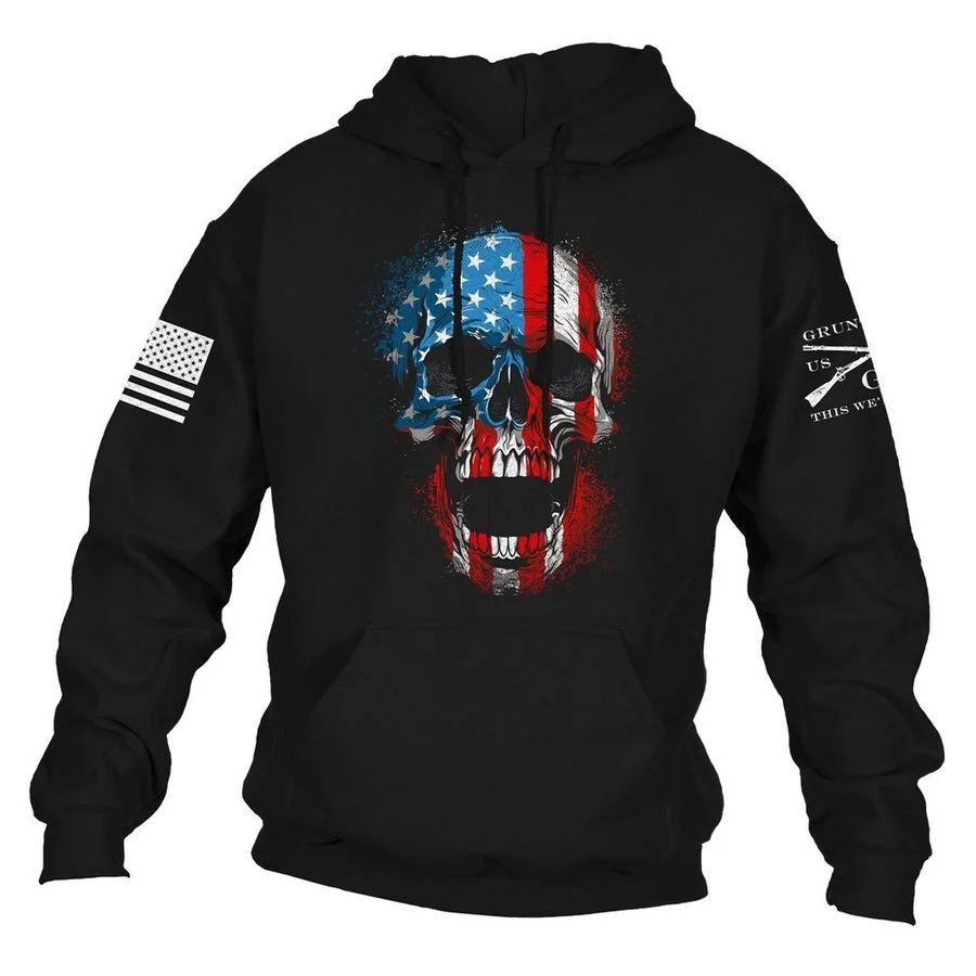 American Reaper Skull Hoodie - Black