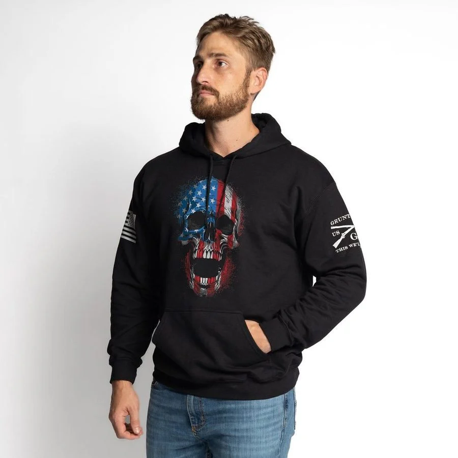 American Reaper Skull Hoodie - Black - Image 10