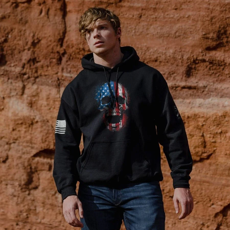 American Reaper Skull Hoodie - Black - Image 2