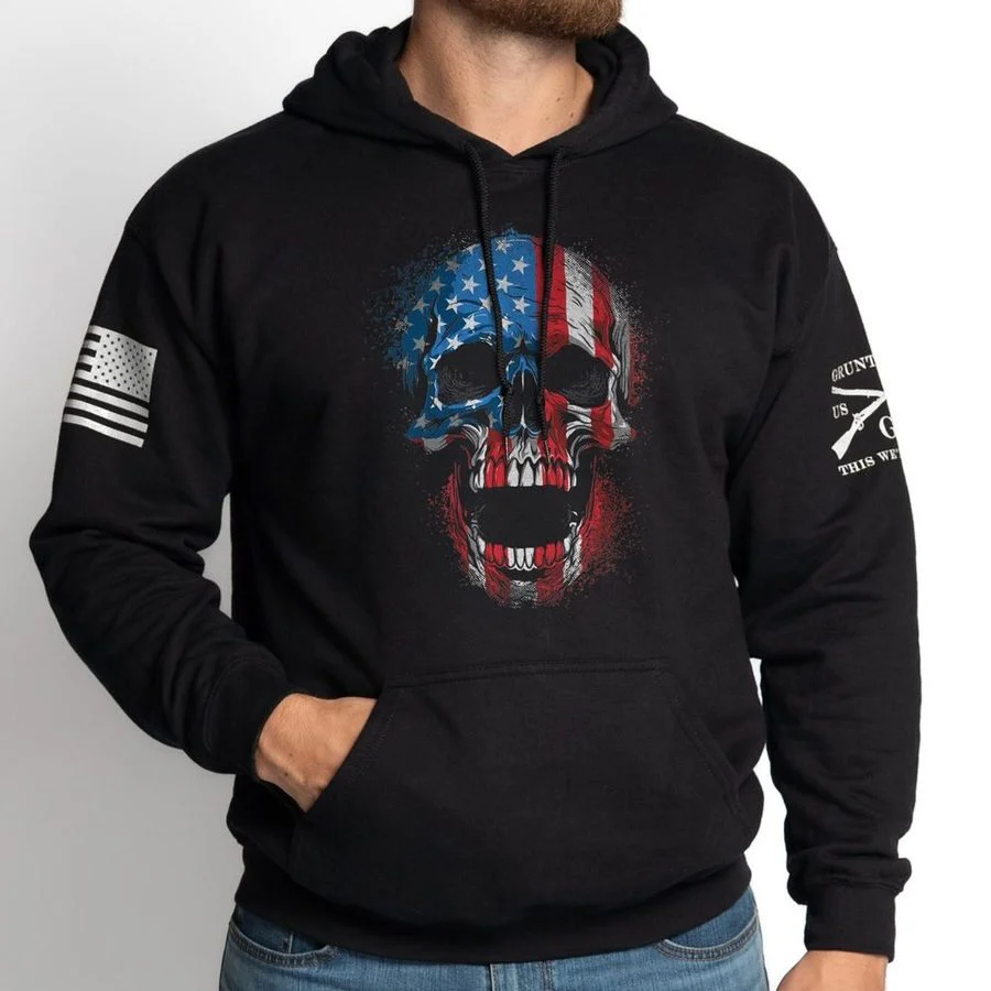 American Reaper Skull Hoodie - Black - Image 5