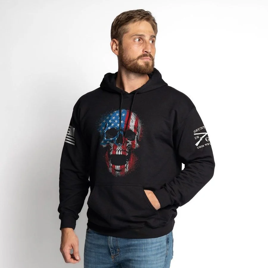 American Reaper Skull Hoodie - Black - Image 6