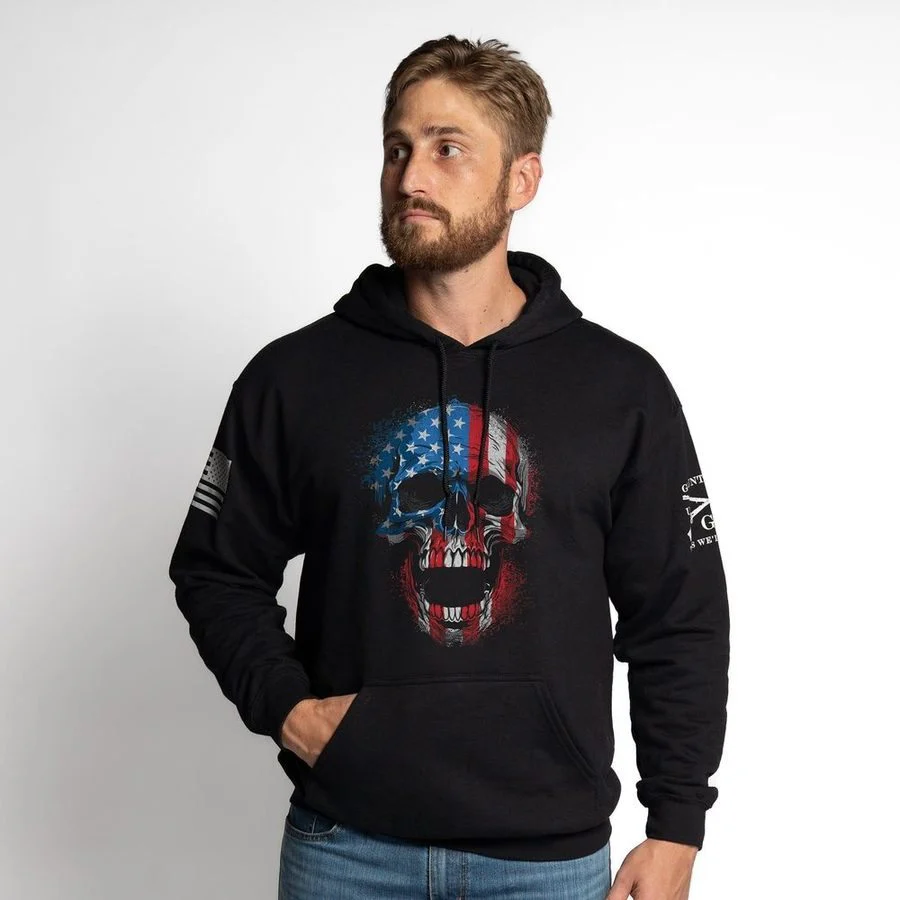 American Reaper Skull Hoodie - Black - Image 7