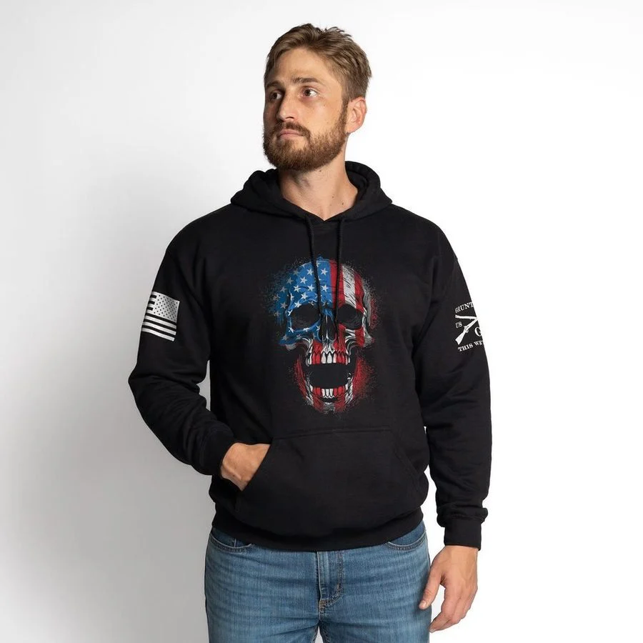 American Reaper Skull Hoodie - Black - Image 8