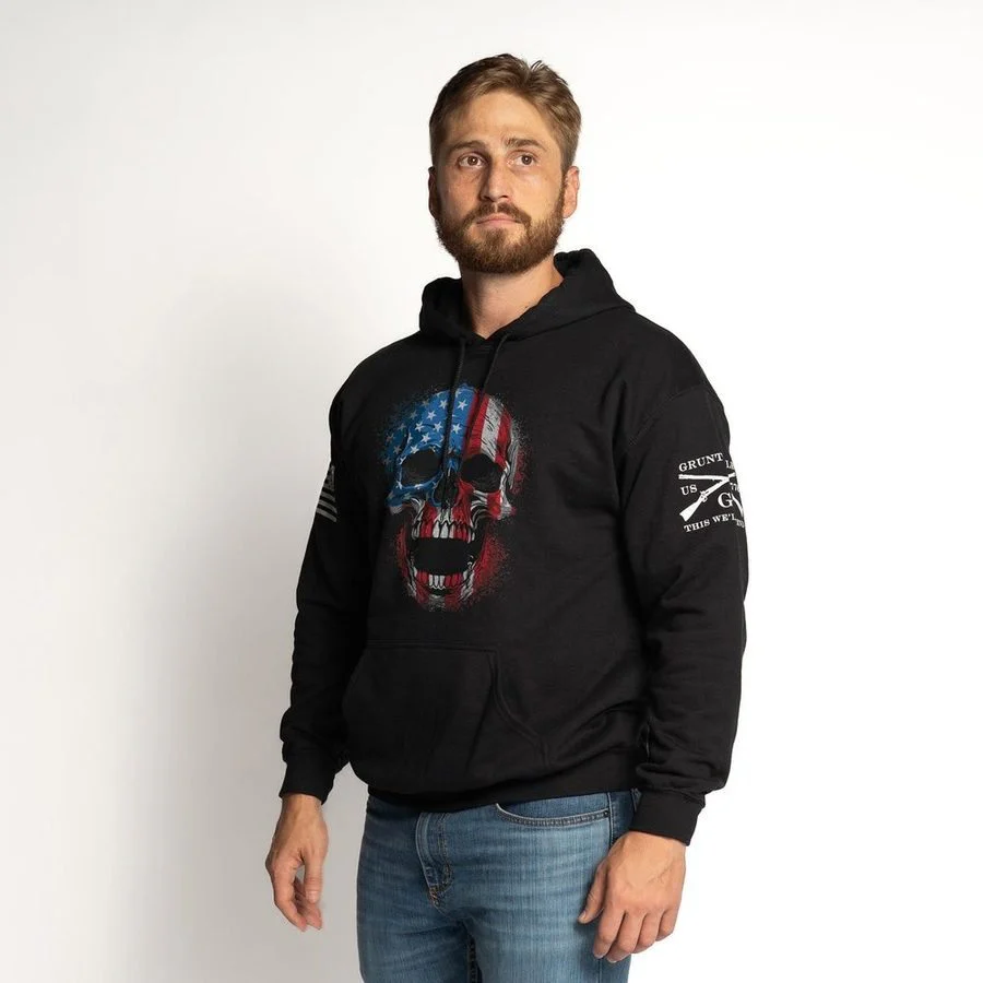 American Reaper Skull Hoodie - Black - Image 9