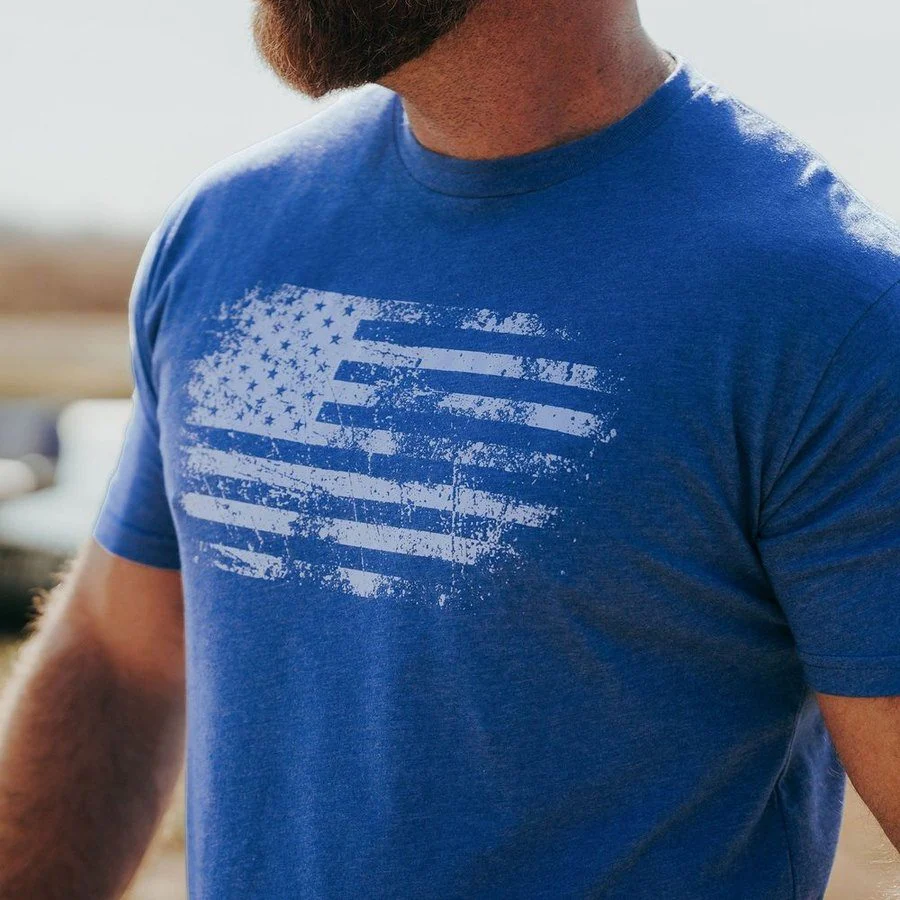 Vintage American T-Shirt - Royal - Image 3