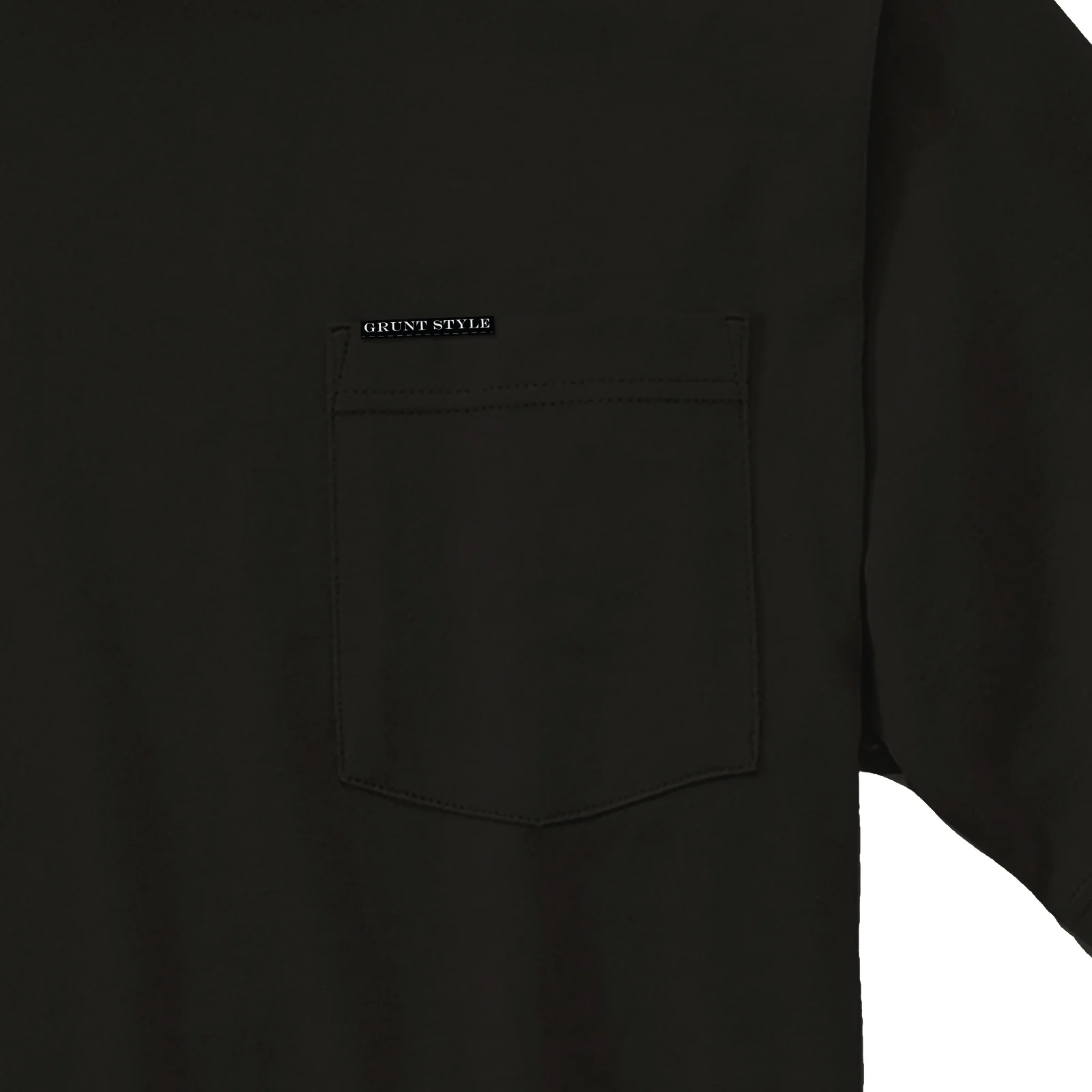 Basic Heavyweight Pocket T-Shirt - Black - Image 6