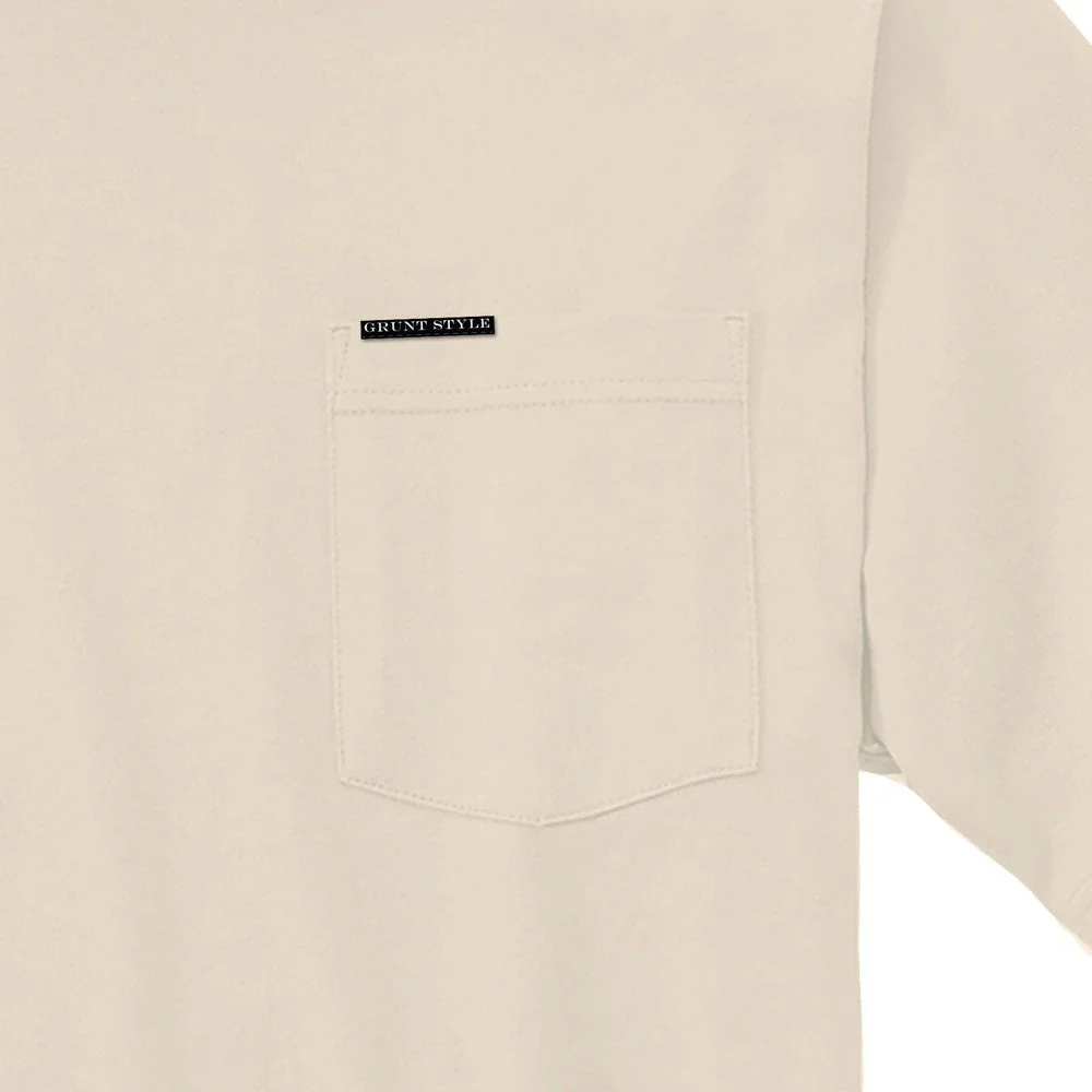Basic Heavyweight Pocket T-Shirt - Sand - Image 4