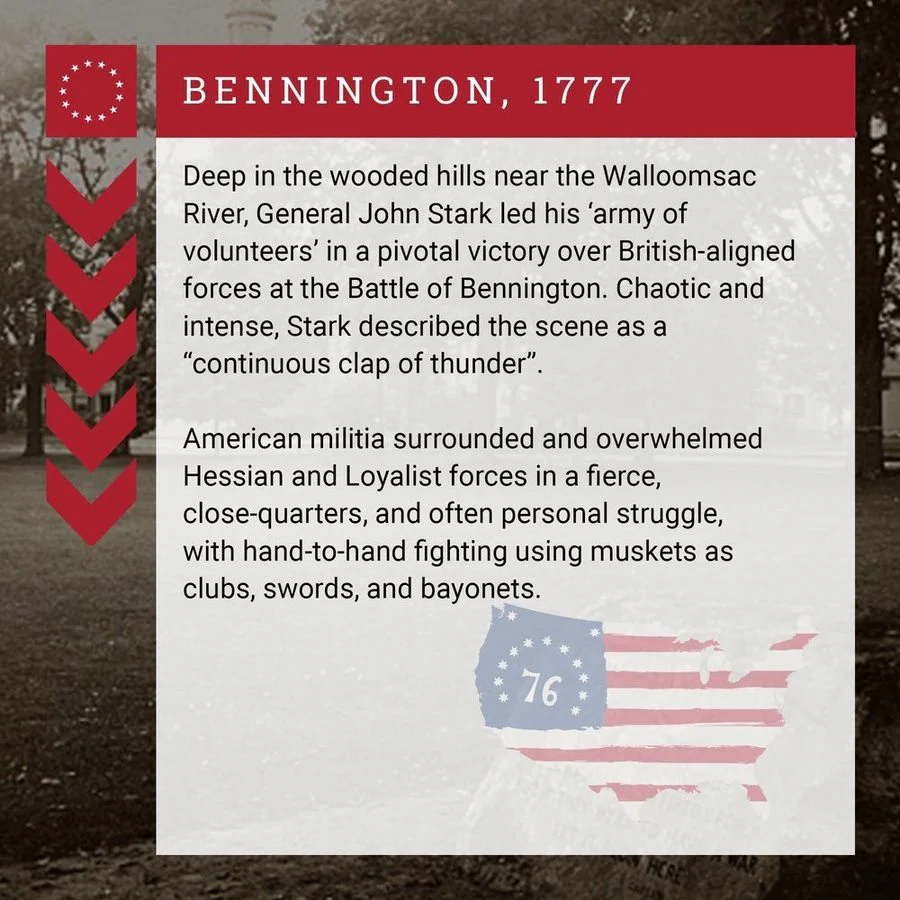 Bennington 1777 Flag T-Shirt - Dark Heather Gray - Image 3