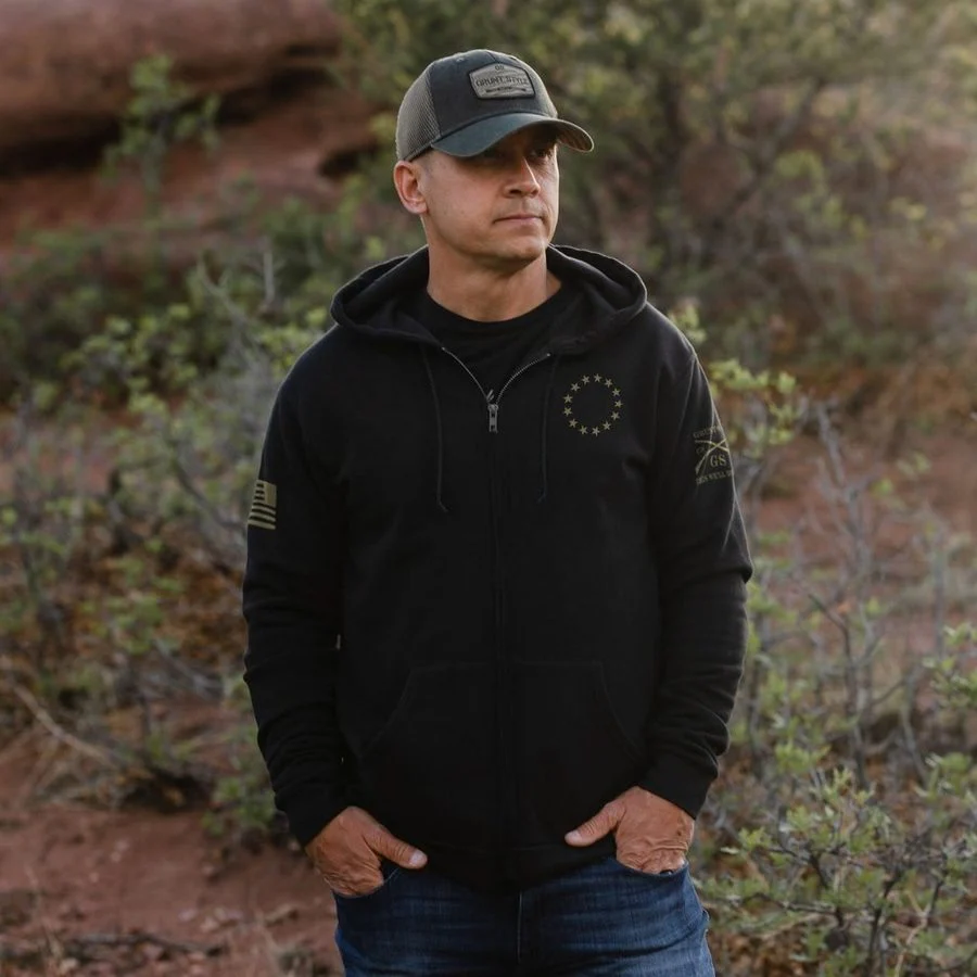 Betsy Rifle Flag Full-Zip Hoodie - Black - Image 3