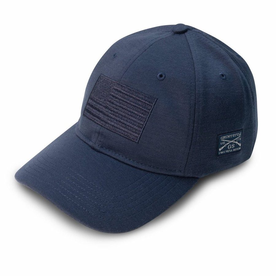 Blackout Flag Stretch Fit Hat - Navy - Image 4