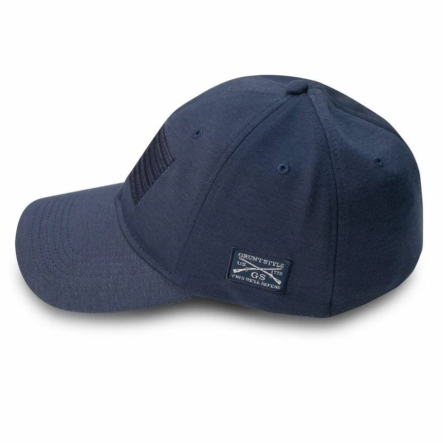 Blackout Flag Stretch Fit Hat - Navy - Image 5