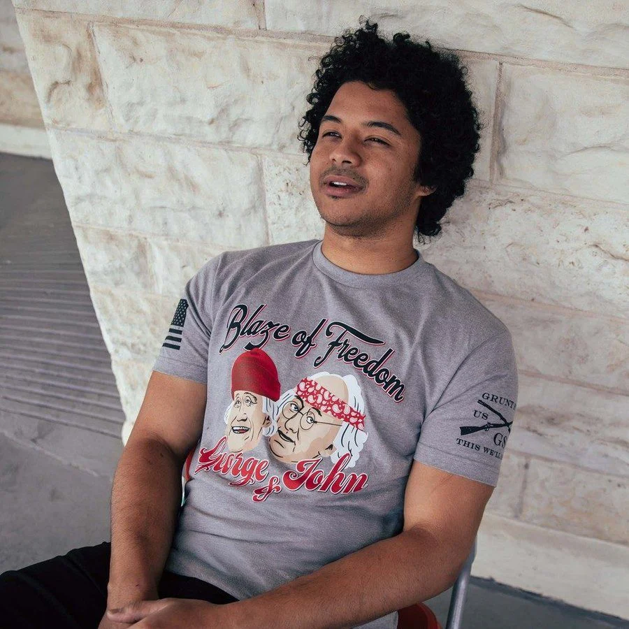 Blaze of Freedom T-Shirt - Dark Heather Gray - Image 3