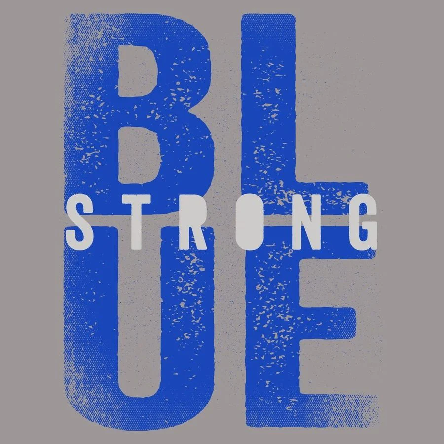 Blue Strong T-Shirt - Dark Heather Gray - Image 5