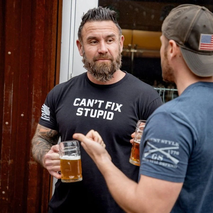 Can't Fix Stupid T-Shirt - Black - Image 5