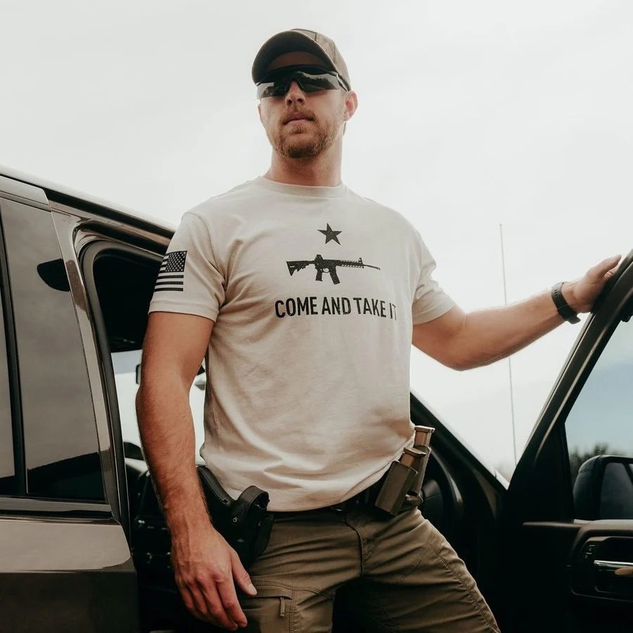 Come And Take It T-Shirt - Sand - Image 3