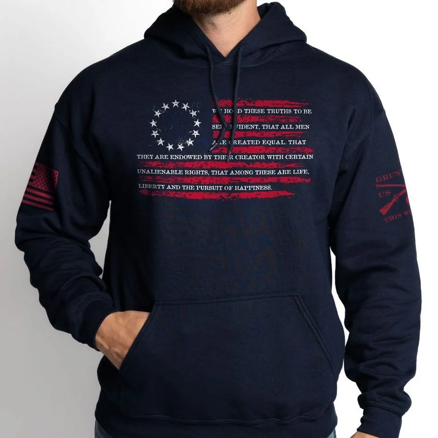 Declaration Hoodie - Navy - Image 4
