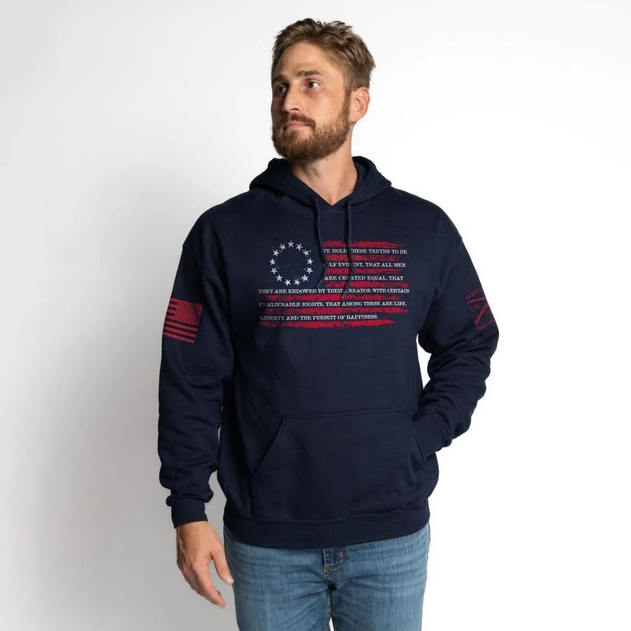 Declaration Hoodie - Navy - Image 5