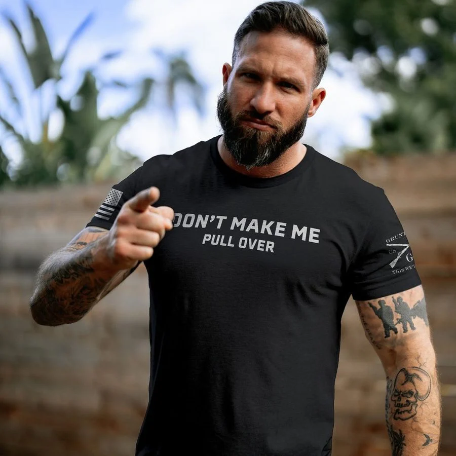Don't Make Me Pull Over T-Shirt - Charcoal - Image 4