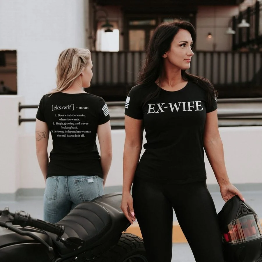 Ex-Wife Defined Slim Fit T-Shirt - Black - Image 5