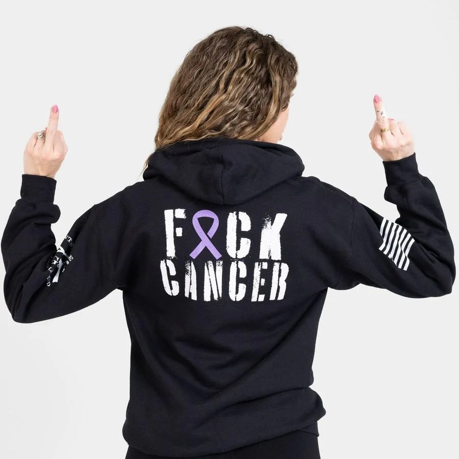 F*ck Cancer Full-Zip Hoodie - Black - Image 12
