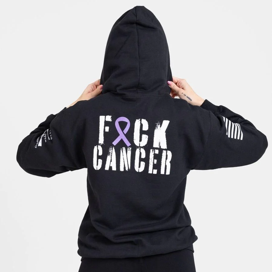 F*ck Cancer Full-Zip Hoodie - Black - Image 9
