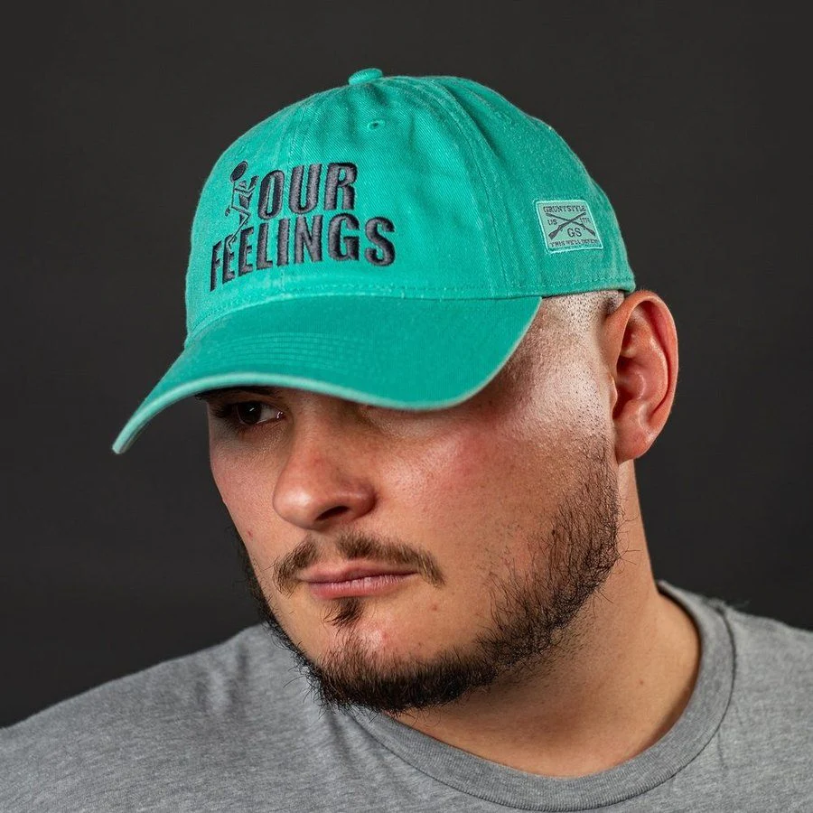 F*ck Your Feelings Dad Hat - Aqua - Image 2