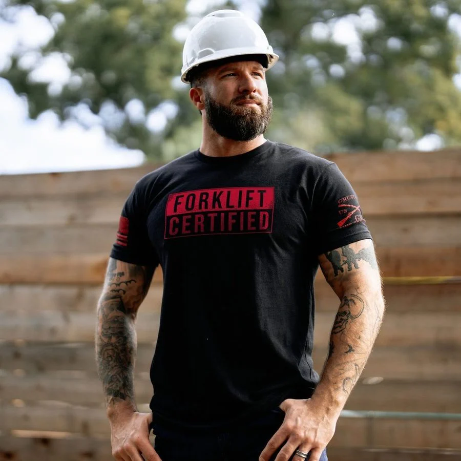 Forklift Certified T-Shirt - Black - Image 3