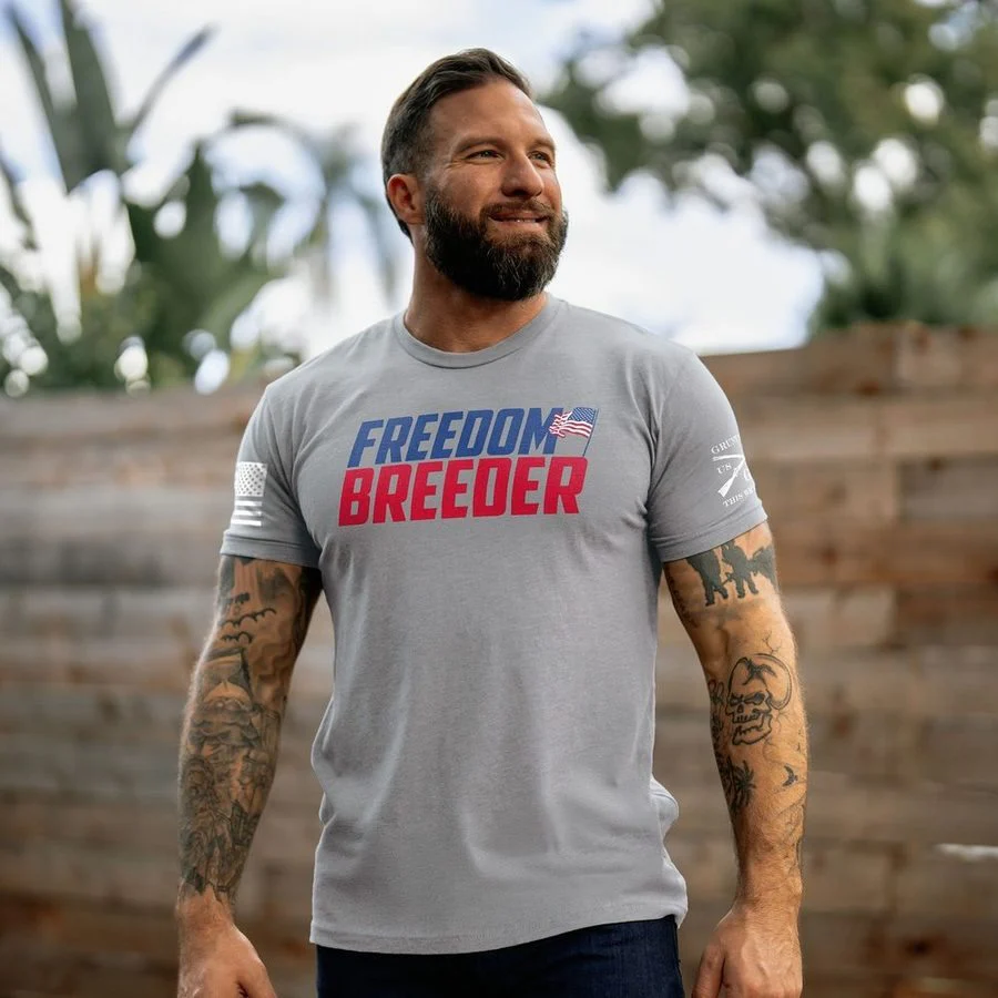 Freedom Breeder T-Shirt - Dark Heather Gray - Image 3