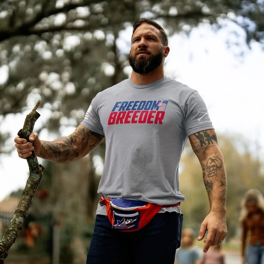 Freedom Breeder T-Shirt - Dark Heather Gray - Image 4