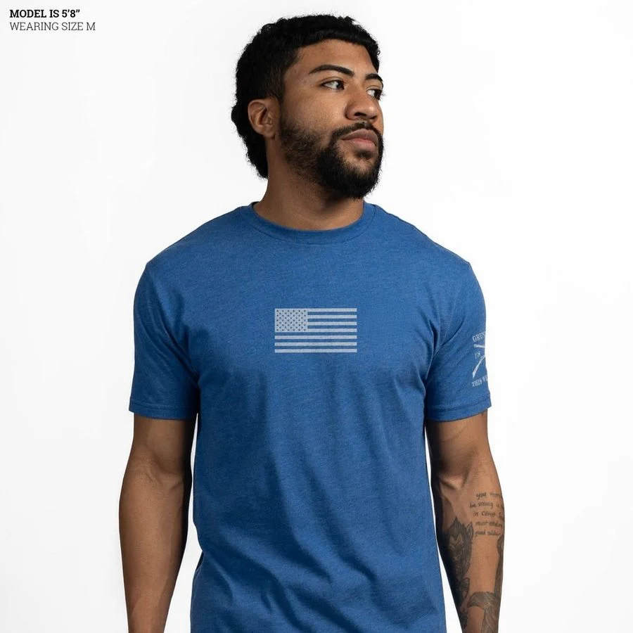 Freedom Flag T-Shirt - Royal - Image 6