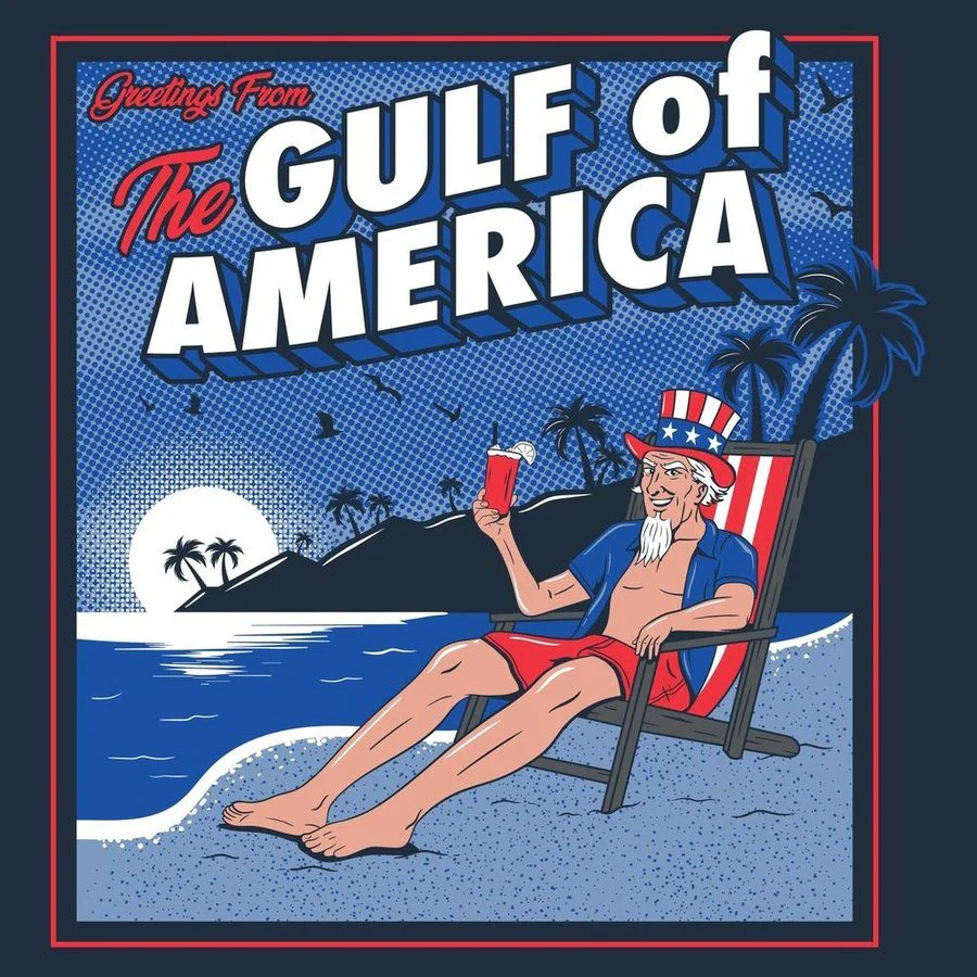 Greetings From The Gulf Of America T-Shirt - Midnight Navy - Image 3