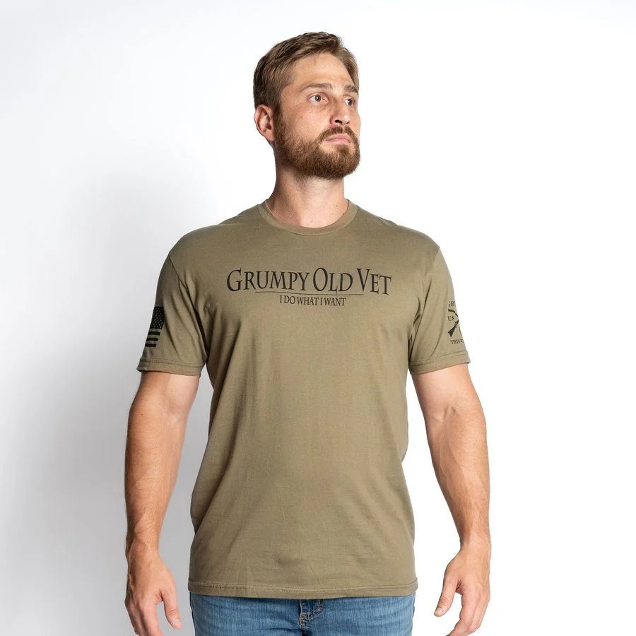 Grumpy Old Vet T-Shirt - Military Green - Image 5