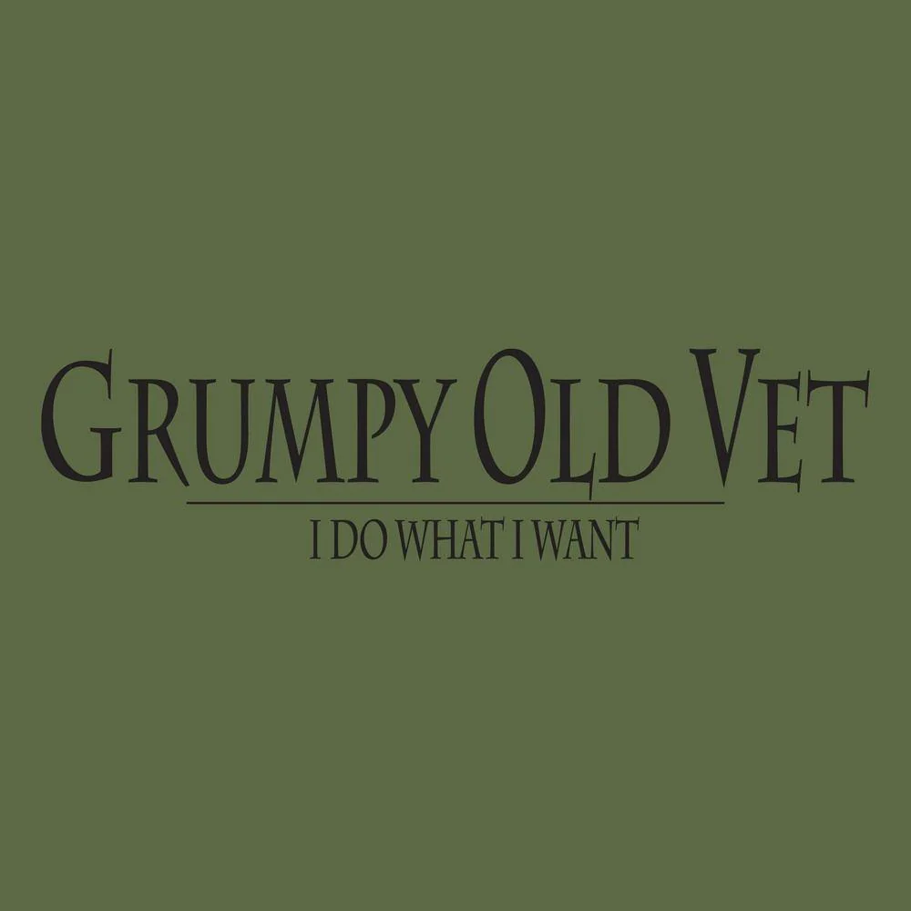 Grumpy Old Vet Hoodie - Military Green - Image 6