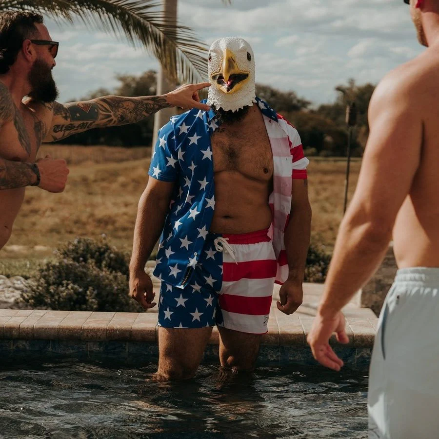 Grunt Short 5" Inseam - American Flag - Image 4