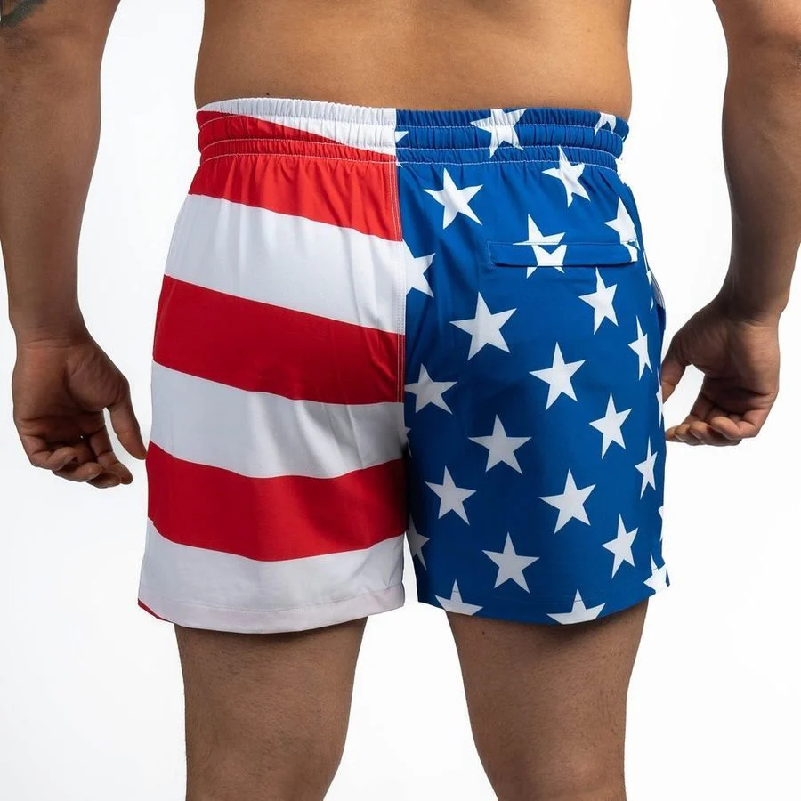 Grunt Short 5" Inseam - American Flag - Image 8