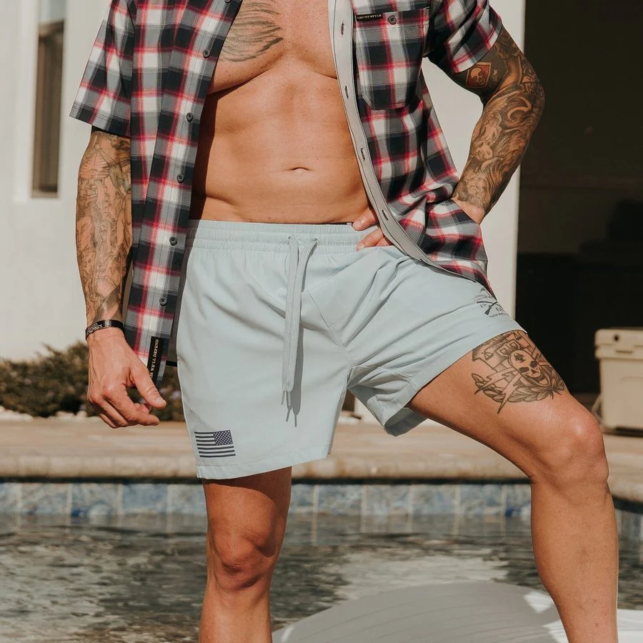 Grunt Short 5" Inseam - Sky Blue - Image 2
