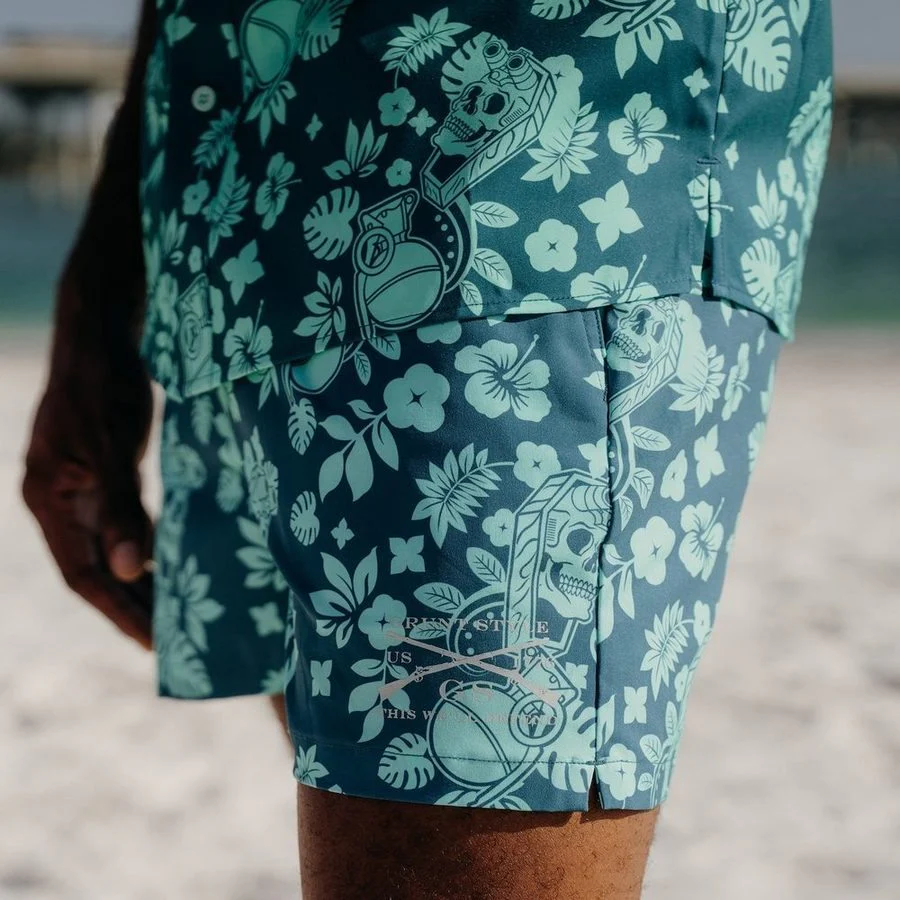 Grunt Short 5" Inseam - Tropical Death Harbor - Image 3