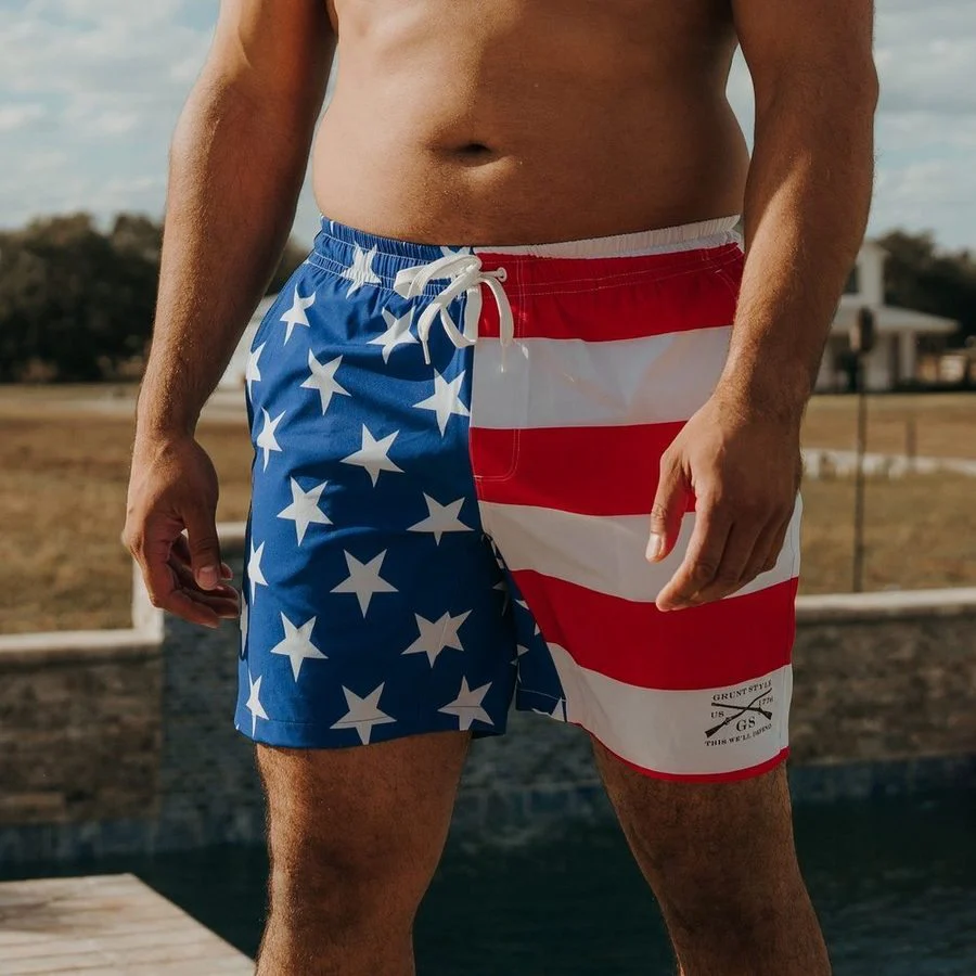 Grunt Short 7" Inseam - American Flag - Image 3