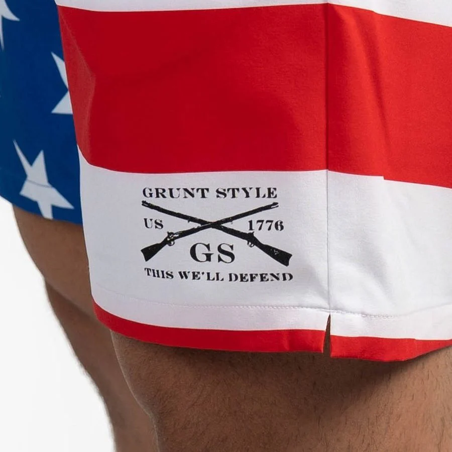 Grunt Short 7" Inseam - American Flag - Image 7