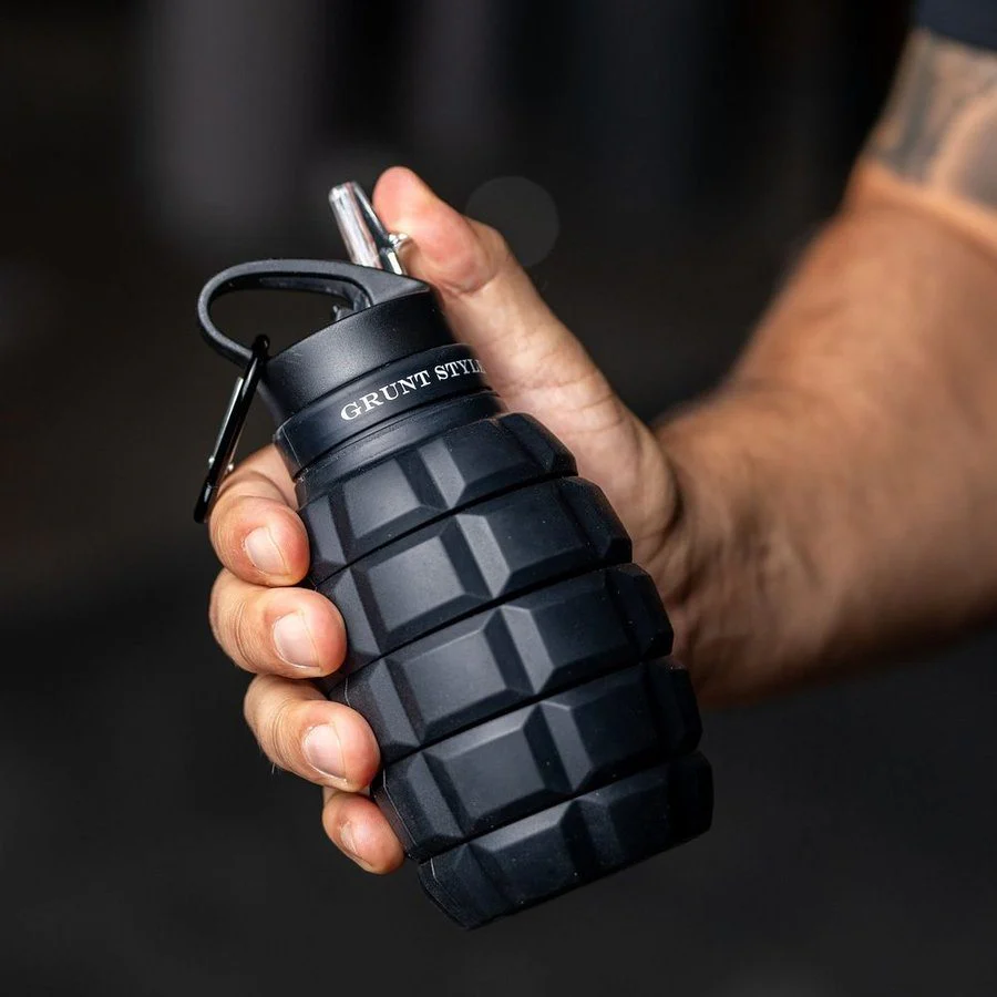 Grunt Style Black Hydro Blast: Collapsible Bottle - Image 2